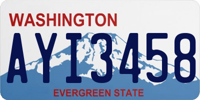 WA license plate AYI3458