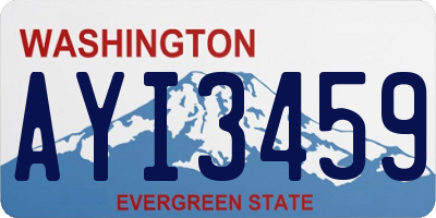 WA license plate AYI3459