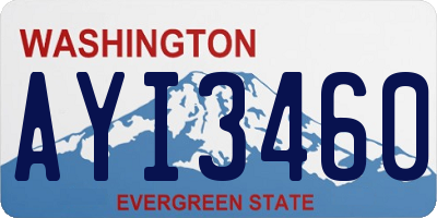 WA license plate AYI3460