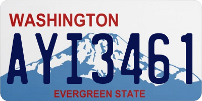 WA license plate AYI3461