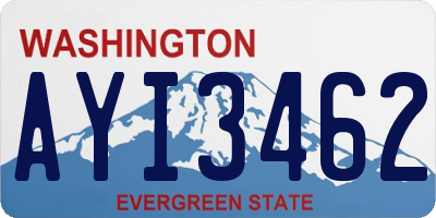 WA license plate AYI3462