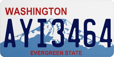 WA license plate AYI3464
