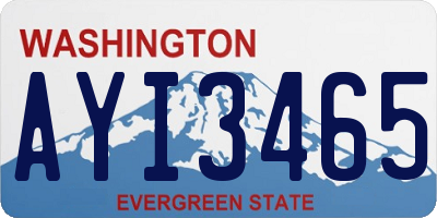 WA license plate AYI3465