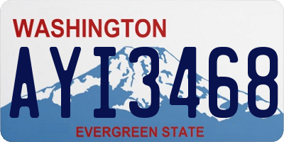 WA license plate AYI3468