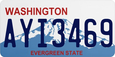 WA license plate AYI3469