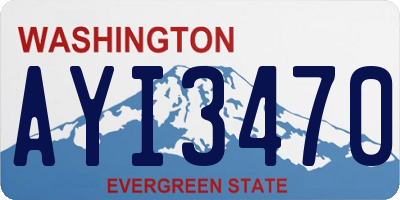 WA license plate AYI3470