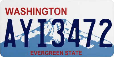 WA license plate AYI3472