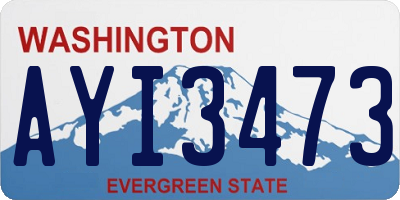 WA license plate AYI3473
