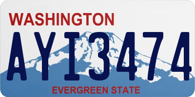 WA license plate AYI3474