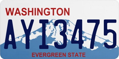WA license plate AYI3475