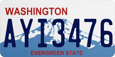WA license plate AYI3476