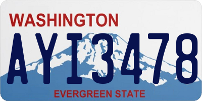 WA license plate AYI3478