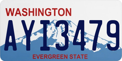 WA license plate AYI3479