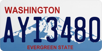 WA license plate AYI3480