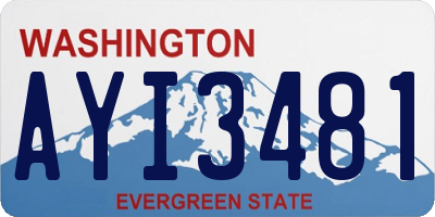 WA license plate AYI3481