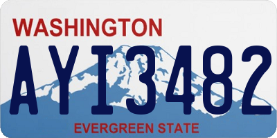 WA license plate AYI3482