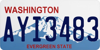 WA license plate AYI3483