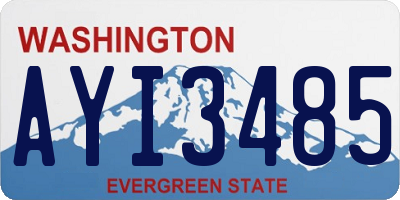 WA license plate AYI3485