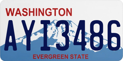 WA license plate AYI3486