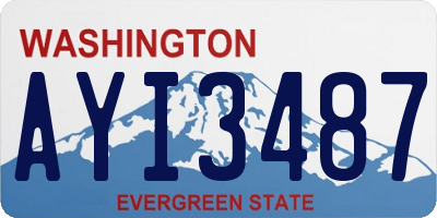 WA license plate AYI3487