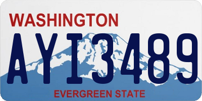WA license plate AYI3489