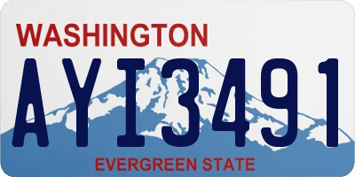 WA license plate AYI3491