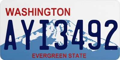 WA license plate AYI3492