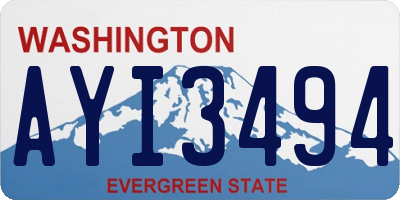 WA license plate AYI3494