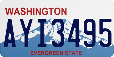 WA license plate AYI3495