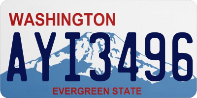 WA license plate AYI3496