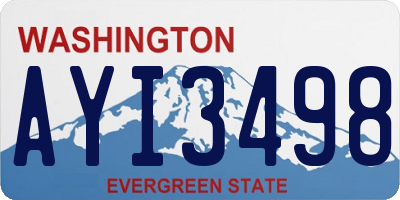 WA license plate AYI3498
