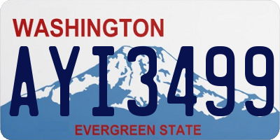 WA license plate AYI3499
