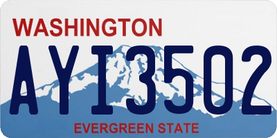 WA license plate AYI3502