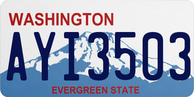 WA license plate AYI3503