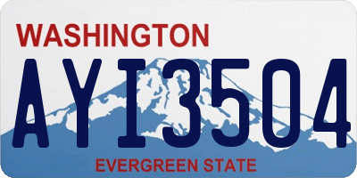 WA license plate AYI3504