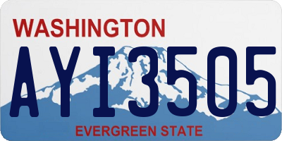 WA license plate AYI3505