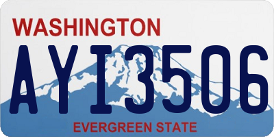 WA license plate AYI3506