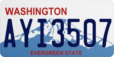WA license plate AYI3507