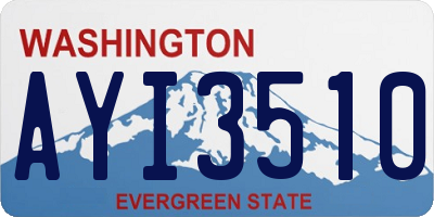 WA license plate AYI3510