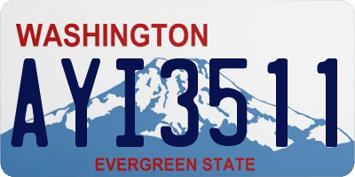 WA license plate AYI3511