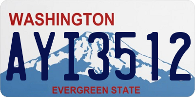 WA license plate AYI3512