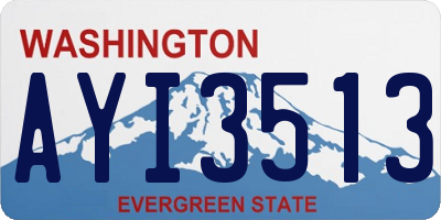 WA license plate AYI3513