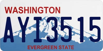 WA license plate AYI3515