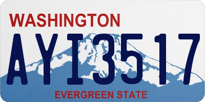 WA license plate AYI3517