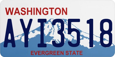 WA license plate AYI3518
