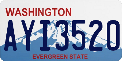 WA license plate AYI3520