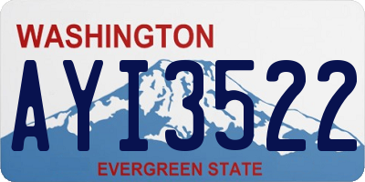 WA license plate AYI3522