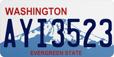WA license plate AYI3523