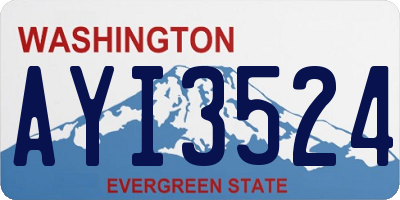 WA license plate AYI3524