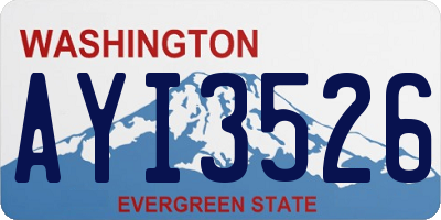 WA license plate AYI3526